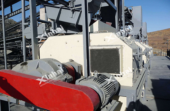 eccentric rotating magnetic dry separator.jpg eccentric rotating magnetic dry separator is working in the customer's ore beneficiation plant